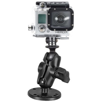GoProマウント&ラウンドベースセット(ショートアーム)  1インチボール - ラムマウント