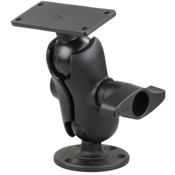Humminbird用マウントプレート&ラウンドベースセット(ショートアーム) Helix8-10&Solix10対応 127x50.8mm 2.25インチボール ラムマウント