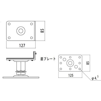 MA-45 ミクロ束(無音タイプ)L型受タイプ 調整範囲45～65mm 