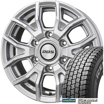 【ハイエース200系】 スタッドレスタイヤ GOODYEAR(グッドイヤー) ICE NAVI CARGO 195/80R15 107/105L LT + アルミホイール4本set Goodyear