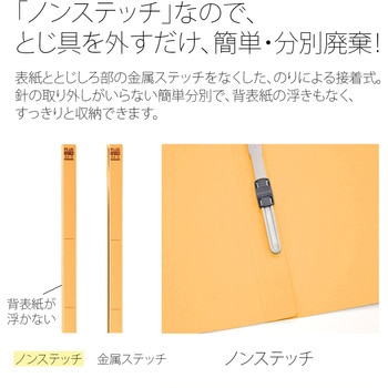 フラットファイル ノンステッチ 横型(E) 横罫線タイプ PLUS(プラス)[文具]