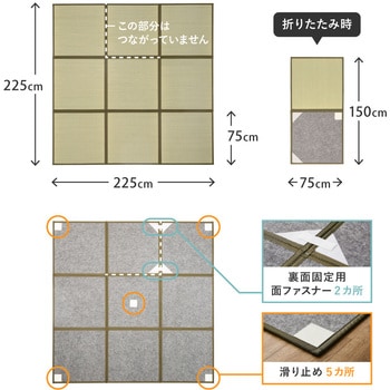 たためる連結畳 鎌倉 9面 萩原