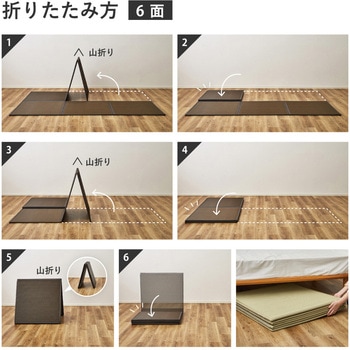 い草風たためる連結畳 綾模様 6面 萩原