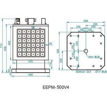 EEPM-V型治具ブロック型強力永電磁チャック Earth-Chain