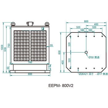EEPM-V型治具ブロック型強力永電磁チャック Earth-Chain