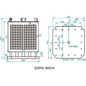 EEPM-V型治具ブロック型強力永電磁チャック Earth-Chain
