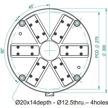 EEPM-CIR型切削用ラジアルポール型永電磁チャック Earth-Chain