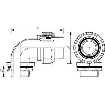 APコネクタ樹脂製90° セイワ工業
