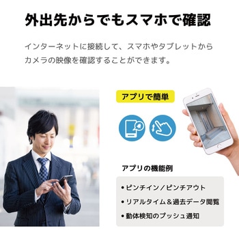 400万画素PoEタイプNVR防犯カメラセット カメラ4台、16インチモニター、HDD2TB付き ブロードウォッチ