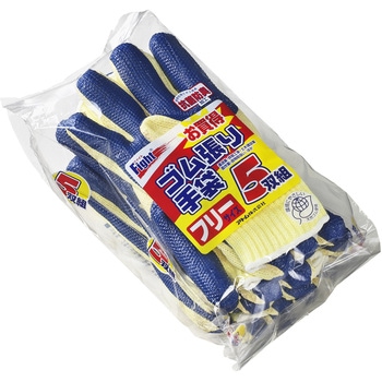 ゴム張り手袋 5双組 アトム