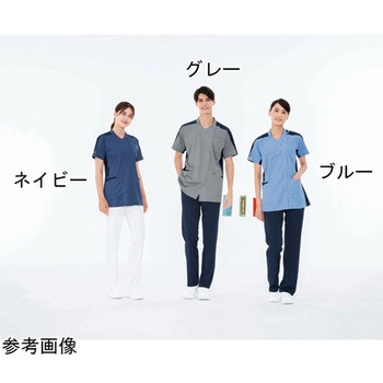 男女兼用ニットシャツ ブルー JM-3132シリーズ ナガイレーベン