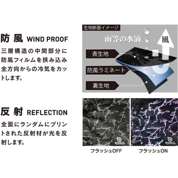防風リフレクトネックウォーマー おたふく手袋