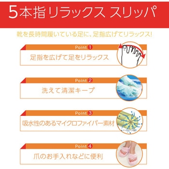 洗えるマイクロファイバー五本指スリッパ オクムラ