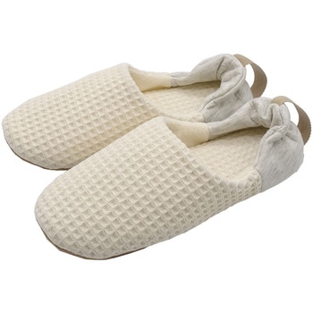 ワッフルかかとリボンバブーシュ オクムラ