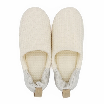 ワッフルかかとリボンバブーシュ オクムラ