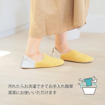 ワッフルかかとリボンバブーシュ - オクムラ