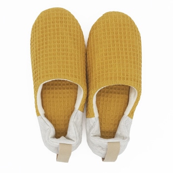 ワッフルかかとリボンバブーシュ オクムラ