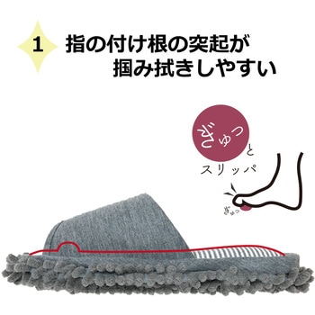 掴み拭きお掃除スリッパ オクムラ