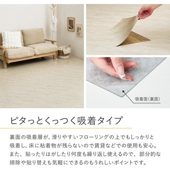 貼ってはがせる 超薄型フロアタイル 萩原