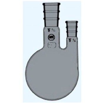 二頭フラスコ 茶 - 日本理化学器械(NRK)