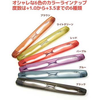老眼鏡 折りたたみ ポッドリーダー レッド SG-01RDシリーズ I.L.K(池田レンズ工業)