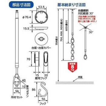 DRY・WAVE(ドライ・ウェーブ)吊下げ型室内物干し【1本販売】 タカラ産業