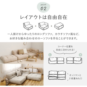 フロアソファ レトア 3点セット 萩原