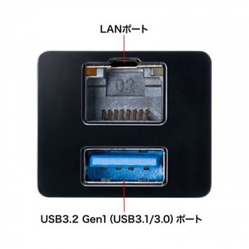LANアダプター(TypeC/USBポート付)500mm EA759GYシリーズ エスコ