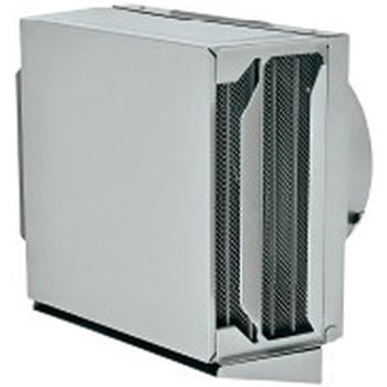 SUS製 角形耐外風フード 縦ギャラリ 網10M 左右開口・前方吹き・ドレン皿付タイプ メルコエアテクノロジー(旧:メルコエアテック)