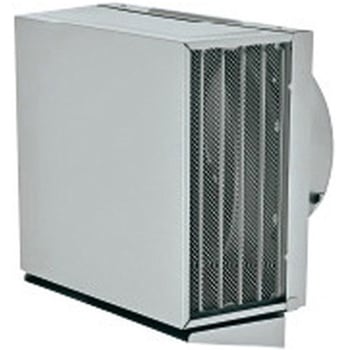 SUS製 角形耐外風フード 縦ギャラリ FD72度 網10M 左右開口・ドレン皿付タイプ メルコエアテクノロジー(旧:メルコエアテック)