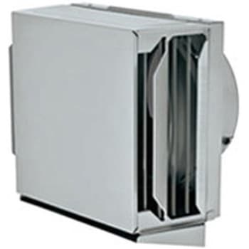 SUS製 角形耐外風フード 縦ギャラリ FD120度 左右開口・前方吹き・ドレン皿付タイプ・排気専用 メルコエアテクノロジー(旧:メルコエアテック)