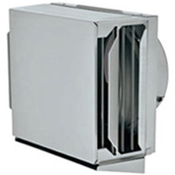 SUS製 角形耐外風フード 縦ギャラリ FD72度 左右開口・前方吹き・ドレン皿付タイプ・排気専用 メルコエアテクノロジー(旧:メルコエアテック)