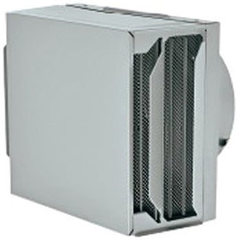 SUS製 角形耐外風フード 縦ギャラリ 網10M FD120度 左右開口・前方吹きタイプ メルコエアテクノロジー(旧:メルコエアテック)