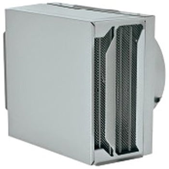 SUS製 角形耐外風フード 縦ギャラリ 網3M FD120度 左右開口・前方吹きタイプ メルコエアテクノロジー(旧:メルコエアテック)