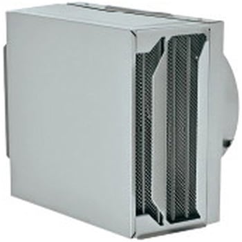 SUS製 角形耐外風フード 縦ギャラリ 網5M FD72度 左右開口・前方吹きタイプ - メルコエアテクノロジー(旧:メルコエアテック)