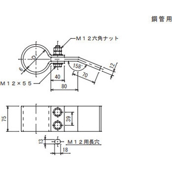 支持管取付金物 大阪避雷針工業(OHK)