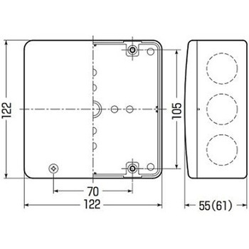 大形四角アウトレットボックス EA947HBシリーズ エスコ
