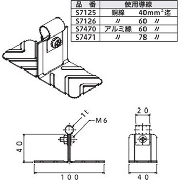 アルミ線取付金物 大阪避雷針工業(OHK)