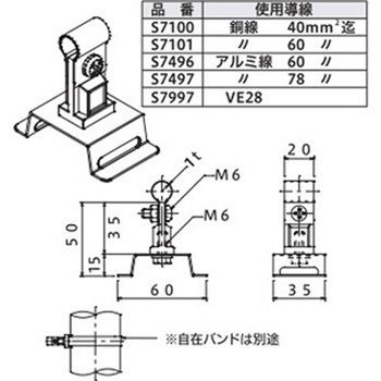 銅線取付金物 大阪避雷針工業(OHK)
