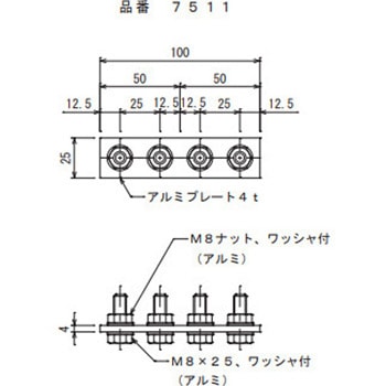 アルミ導帯I型継手 大阪避雷針工業(OHK)