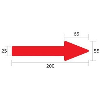 配管方向指示ステッカー(10枚)55x200mm EA983Mシリーズ エスコ