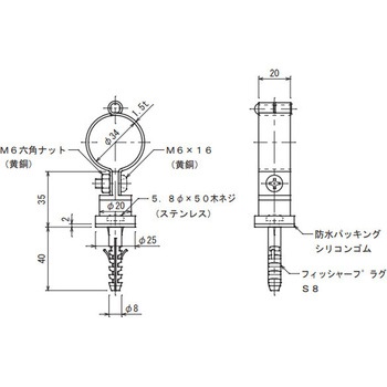 ビニル管取付金物 大阪避雷針工業(OHK)
