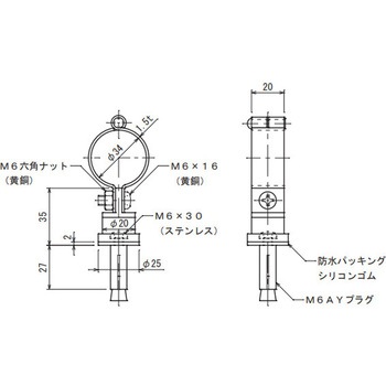 ビニル管取付金物 大阪避雷針工業(OHK)