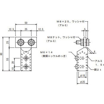 アルミ導帯分岐端子 - 大阪避雷針工業(OHK)