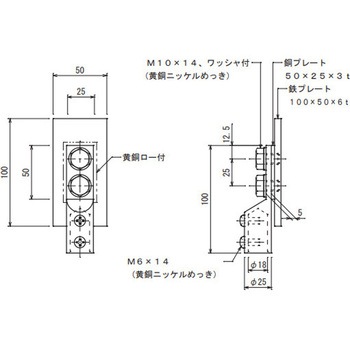 鉄骨用接続端子 大阪避雷針工業(OHK)