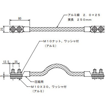 アルミ導帯分岐端子 - 大阪避雷針工業(OHK)