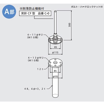 突針 CF型 - 大阪避雷針工業(OHK)