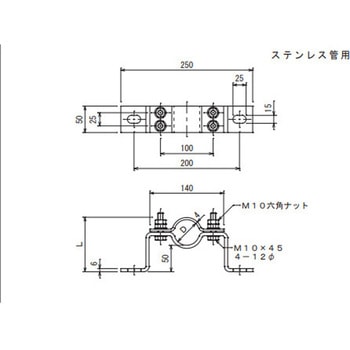 支持管取付金物 底板付 大阪避雷針工業(OHK)