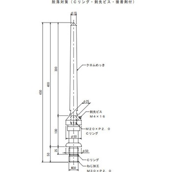 突針 JIS中型 - 大阪避雷針工業(OHK)