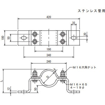 支持管取付金物 底板付 大阪避雷針工業(OHK)